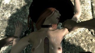 (Skyrim) Young sorceress gets captured and fucked by general Tullius and his men